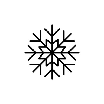 Snowflake winter Christmas line art icon. Pixel perfect, editable stroke