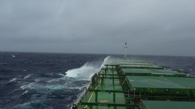 4K(24fps) Dangerous weather in the middle of North Pacific Ocean.