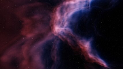 Universe filled with stars, nebula and galaxy