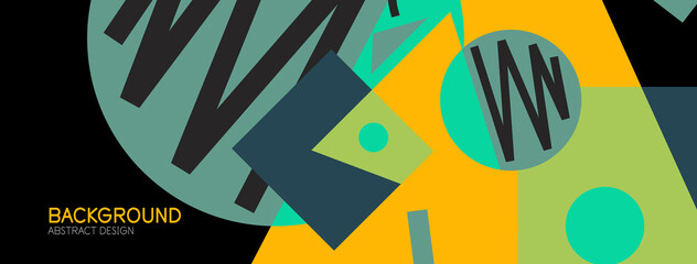 Abstract background with blocks, lines, geometric shapes. Techno or business concept for wallpaper, banner, background, landing page