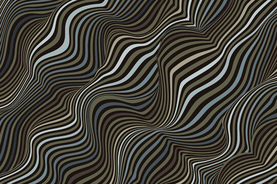 Abstract colorful wavy stripes line background