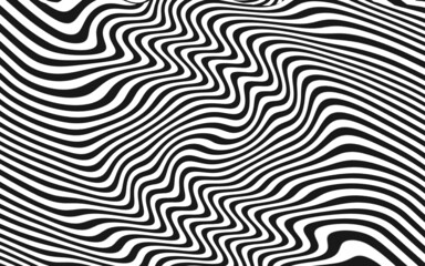 Abstract optical illusion background wavy striped line
