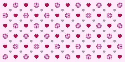 49. Seamless geometric pattern with hearts. Vector wallpaper background