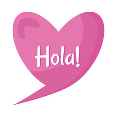 hola in heart bubble © Gstudio