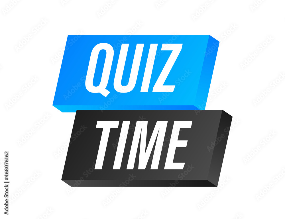 Canvas Prints Megaphone banner - Quiz time. Vector stock illustration