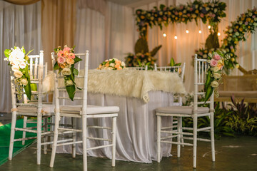 The scenic of Wedding decoration in Vintage style