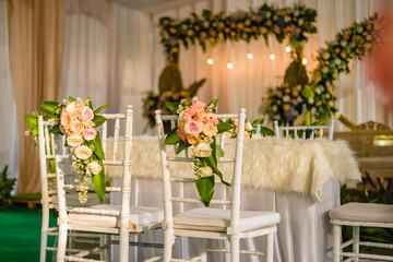 The scenic of Wedding decoration in Vintage style