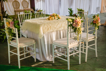 The scenic of Wedding decoration in Vintage style