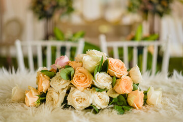 Close Up view of rose flower from Wedding Decoration