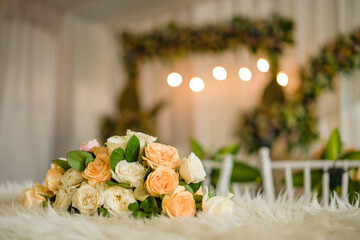 Close Up view of rose flower from Wedding Decoration