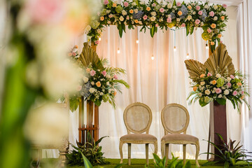 The scenic of Wedding decoration in Vintage style