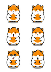 Fototapeta premium set of hamster cartoon