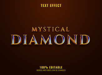 fantasy mystical diamond text effect