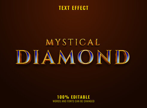 fantasy mystical diamond text effect