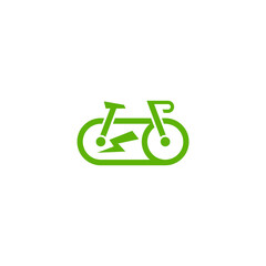 Bicycle and battery combination, company logo design.