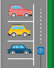 Naklejka premium parking zone cars