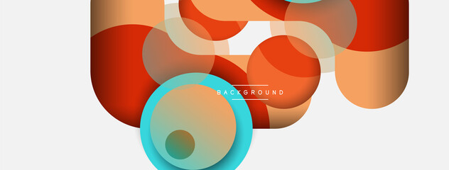 Creative geometric wallpaper. Minimal abstract background. Circles composition vector illustration for wallpaper banner background or landing page