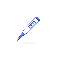 Thermometer cartoon style icon illustration