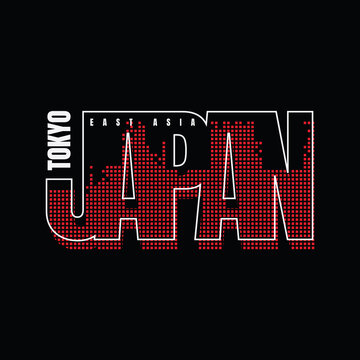 Vector illustration of letter graphic. JAPAN, perfect for designing t-shirts, shirts, hoodies etc.