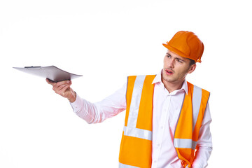 Engineer with documents working form of professionals