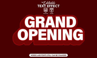Editable text effect style grand opening
