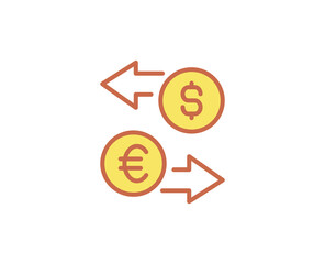 Currency line icon. 