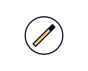 Magic wand flat icon. Single high quality outline symbol for web design or mobile app.  Holidays thin line signs for design logo, visit card, etc. Outline pictogram EPS10