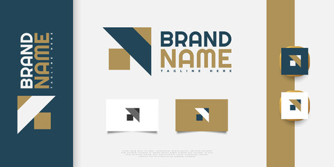 Abstract and Minimalist Letter N Logo Design. N Initial Logo, Symbol or Icon for Business Identity