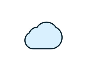 Cloud premium line icon. Simple high quality pictogram. Modern outline style icons. Stroke vector illustration on a white background. 