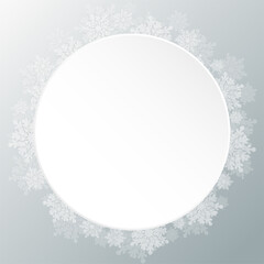 Festive wreath snowflakes, New Year or Christmas