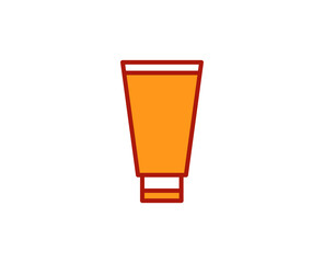 Sunscreen line icon. Vector symbol in trendy flat style on white background. Travel sing for design.