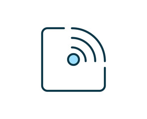 Wireless premium line icon. Simple high quality pictogram. Modern outline style icons. Stroke vector illustration on a white background. 