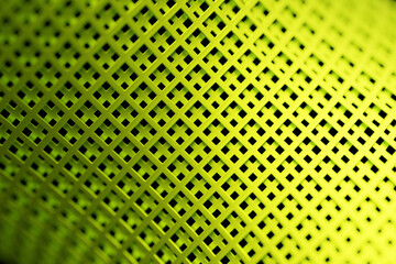 3d illustration of rows of green polygones. Parallelogram pattern. Technology geometry  background