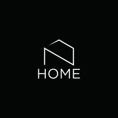 house logo with letter N abstract design concept for real estate