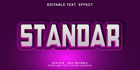 text effect editable standar