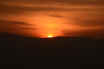 sunset in the mountains