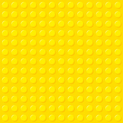 Block yellow plastic toys seamless pattern.Constructor. Vector cartoon illustration.