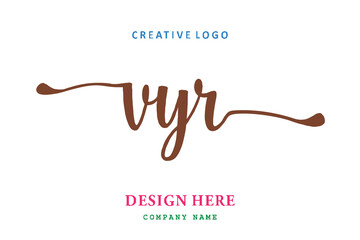 VYR lettering logo is simple, easy to understand and authoritative