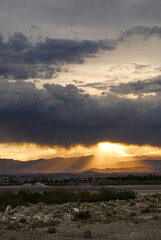 Sunrise color in the Mojave desert