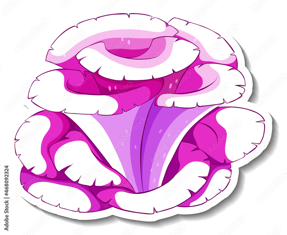 Sticker A sticker template with Coral sea element isolated