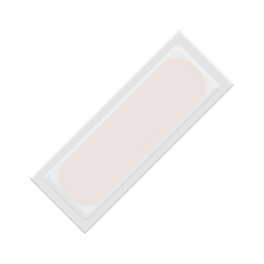 The band aids is in a white  package and without it. First aid. A medical вandage. Vector illustration isolated on a white background for design and web.
