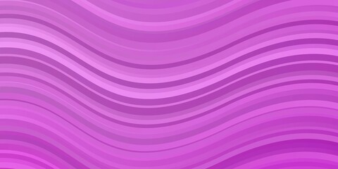 Light Pink vector background with bent lines.