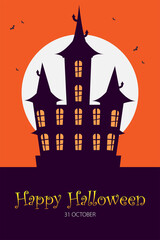 Halloween background flat design vector