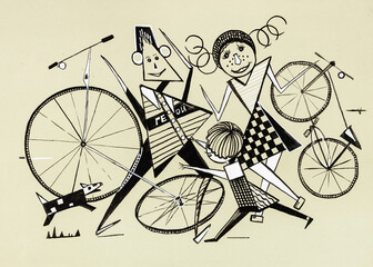Children and bicycle