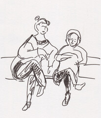 instant sketch, women