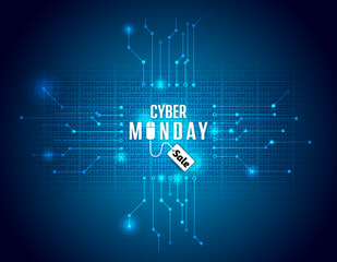 cyber monday sale with a price tag symbol