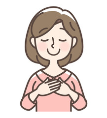 安心している女性