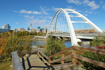 Downtown Edmonton, Alberta, Canada in autumn.
