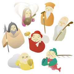 七福神のイラスト素材