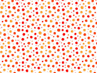 Abstract pattern with multicolored circles on a white background